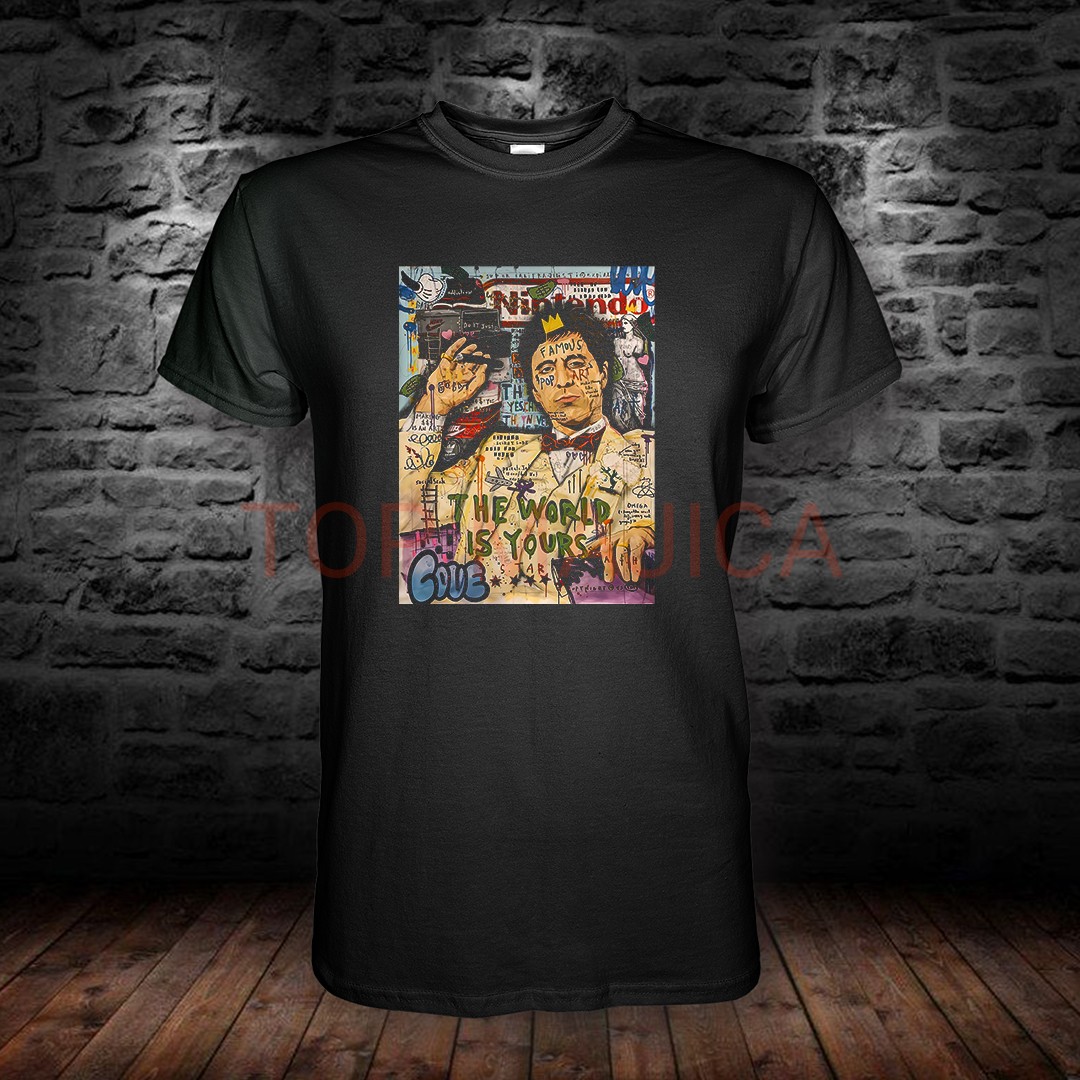 AL PACINO THE WORLD CRNA MAJICA Al Pacino - Scarface - The world is yours - Pop art AL PACINO THE WORLD CRNA MAJICA