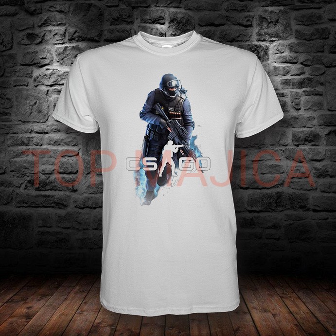 Counter Strike art majica cs go art bela