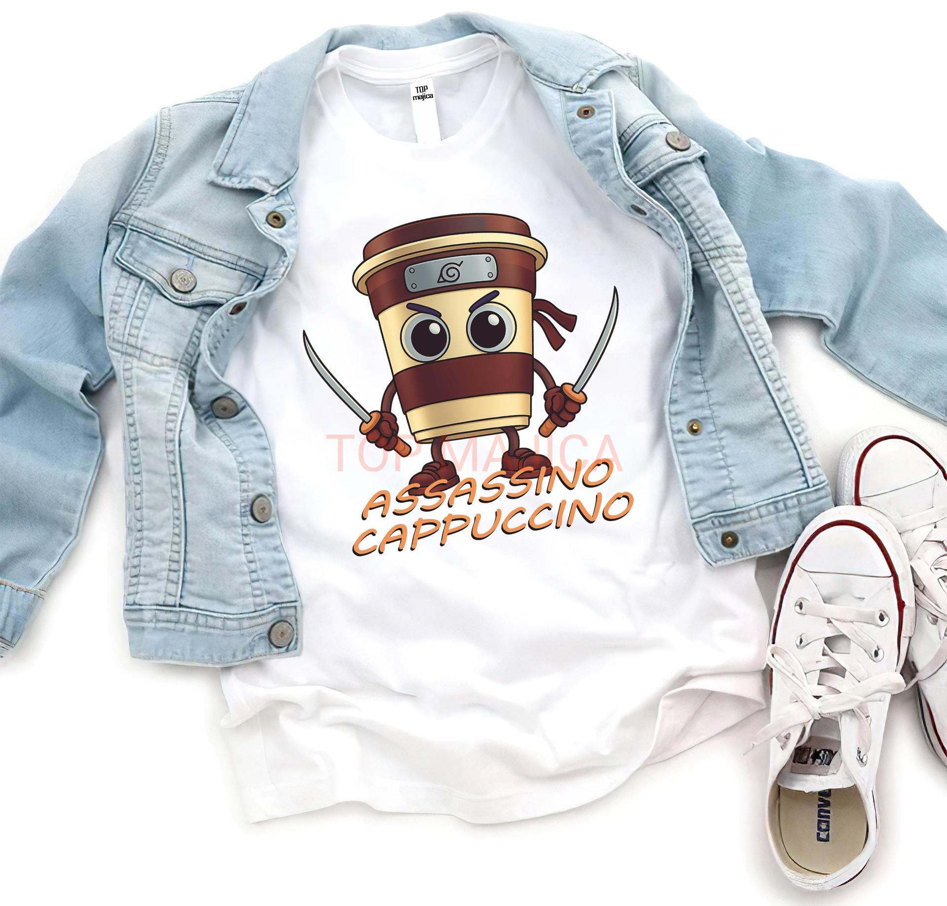 ASSASSINO CAPPUCCINO MAJICA Assassino Cappuccino - Italian Brainrot ASSASSINO CAPPUCCINO MAJICA