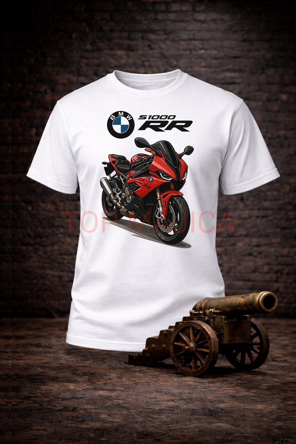 BMW S1000RR red majica bela BMW S1000RR - Model 4 - Majica bela BMW S1000RR red majica bela