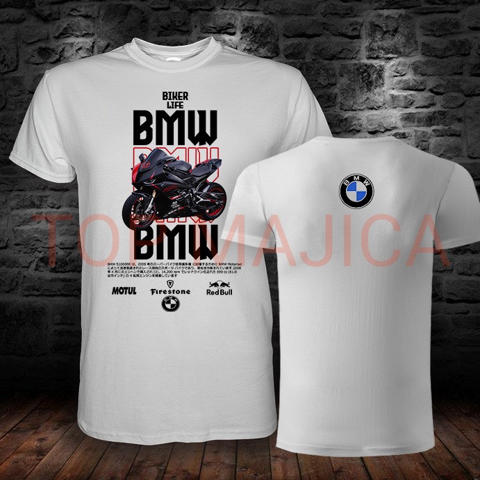 Bmw S1000RR motor bela majica double cmyk BMW S1000RR - Model 3 - Majica bela Bmw S1000RR motor bela majica double cmyk