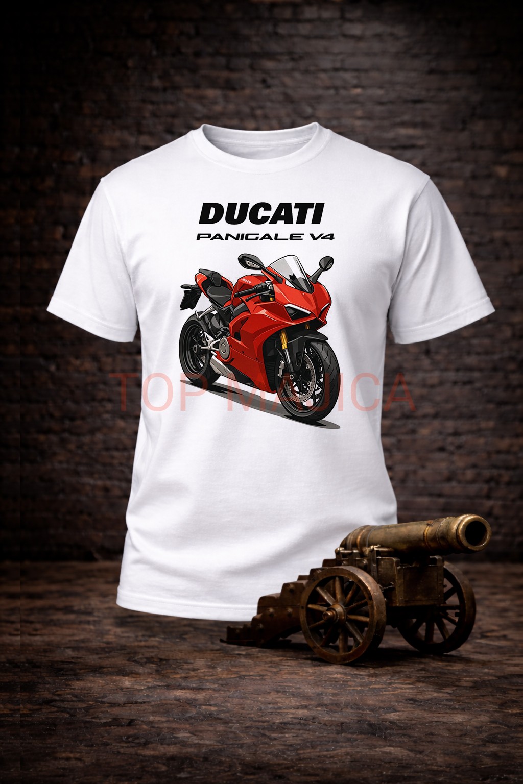 Ducati Panigale V4 - Majica bela Ducati panigale V4 majica