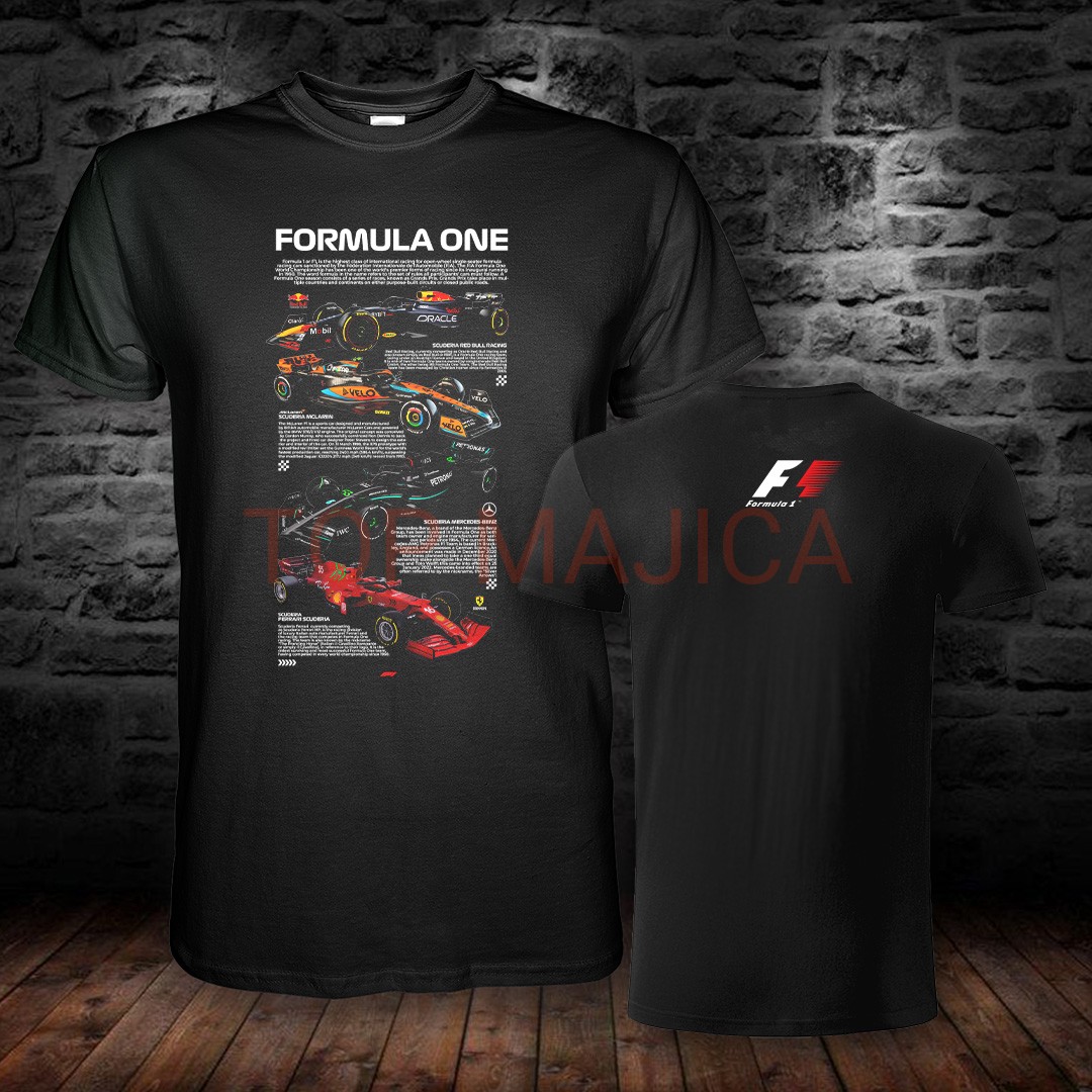 Formula 1 Teams – Model 1 – Majica crna FORMULA 1 TEAMS MAJICA