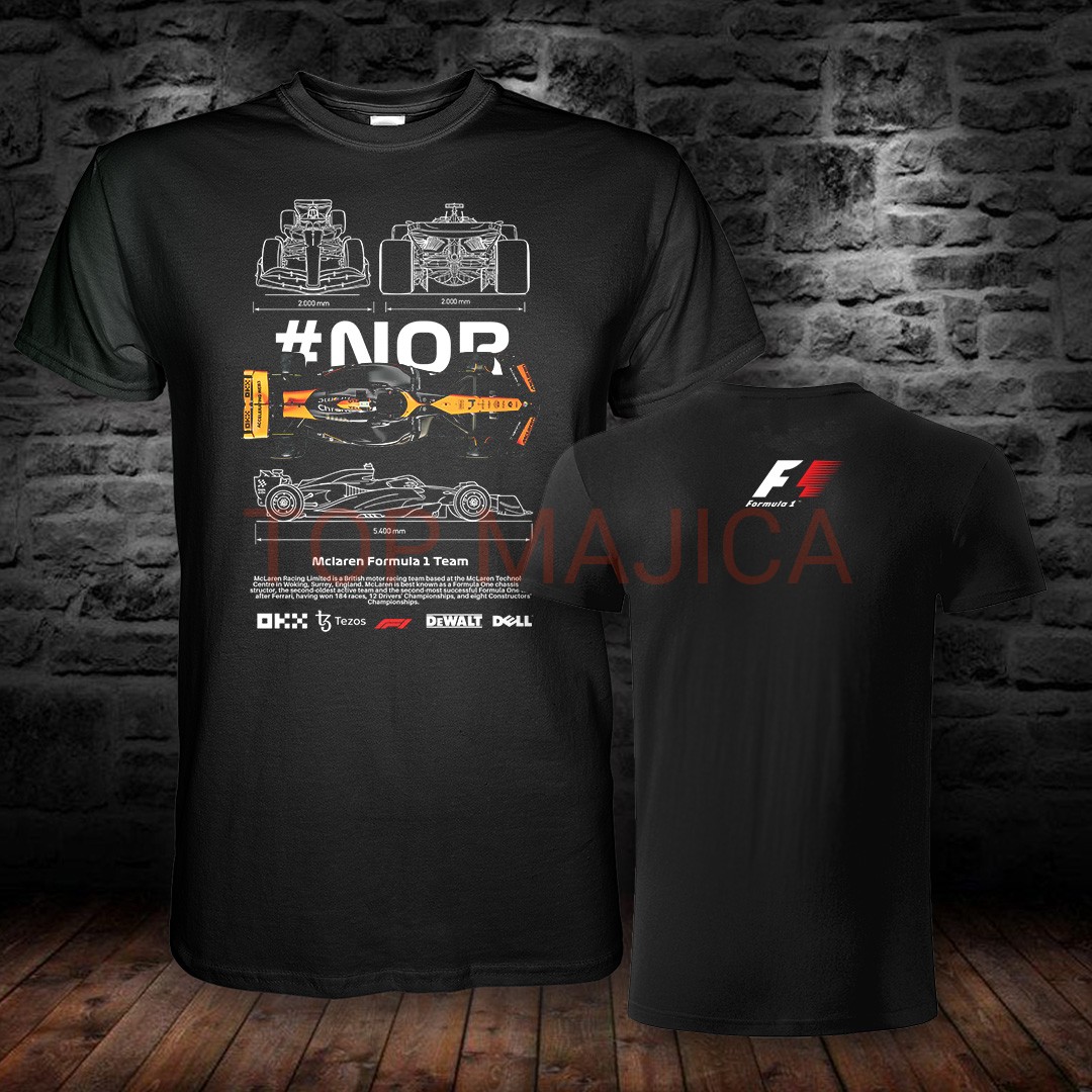 Lando Norris F1 slika 2 obostrano Lando Norris - Formula 1 - Model 2 - Majica crna Lando Norris F1 slika 2 obostrano