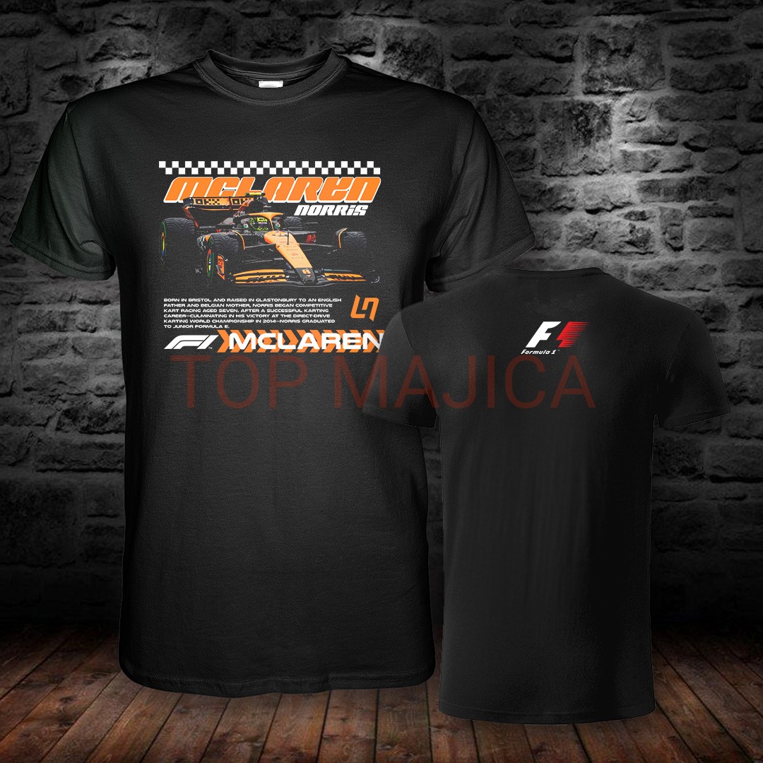Lando Norris - Formula 1 - Model 6 - Majica crna Lando Norris F1 slika 6 obostrano