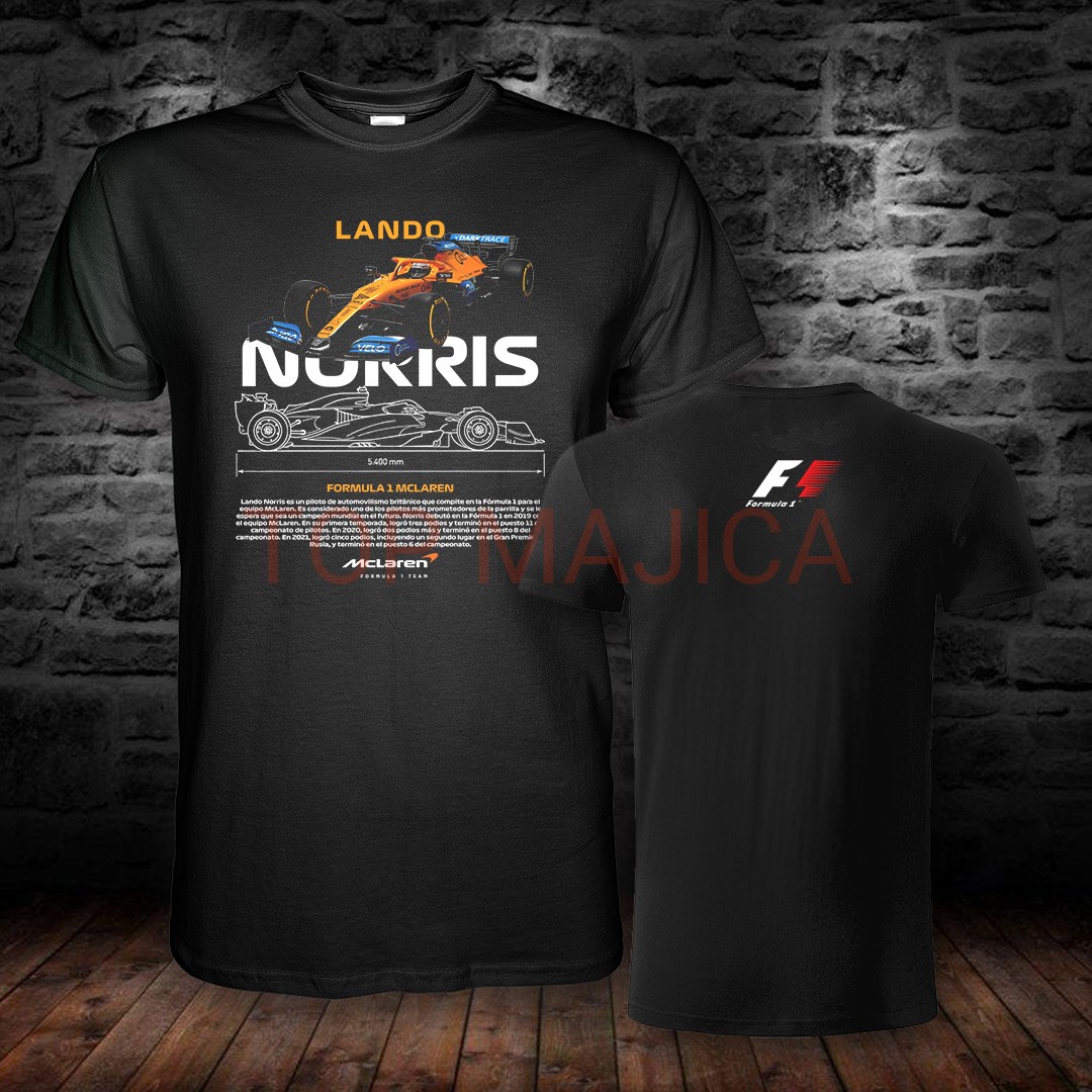 Lando Norris F1 slika 8 obostrano Lando Norris - Formula 1 - Model 8 - Majica crna Lando Norris F1 slika 8 obostrano
