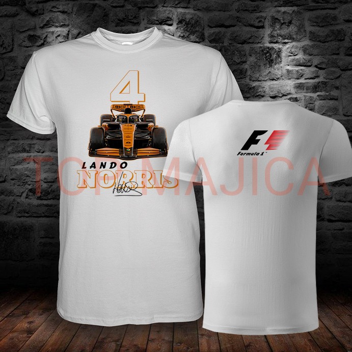 Lando Norris - Formula 1 - Model 2 - Majica bela lando norris obostrano 2
