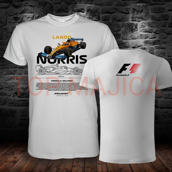Lando Norris - Formula 1 - Model 4 - Majica bela lando norris obostrano 4