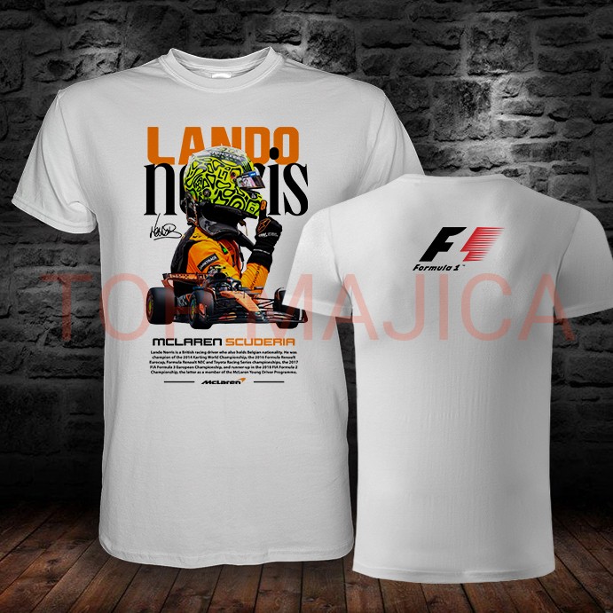 Lando Norris - Formula 1 - Model 5 - Majica bela lando norris obostrano 5