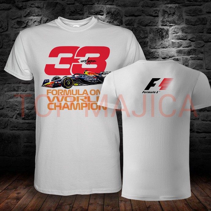 Max Verstappen – Formula 1 – Model 1 – Majica bela max verstappen champion formula 1