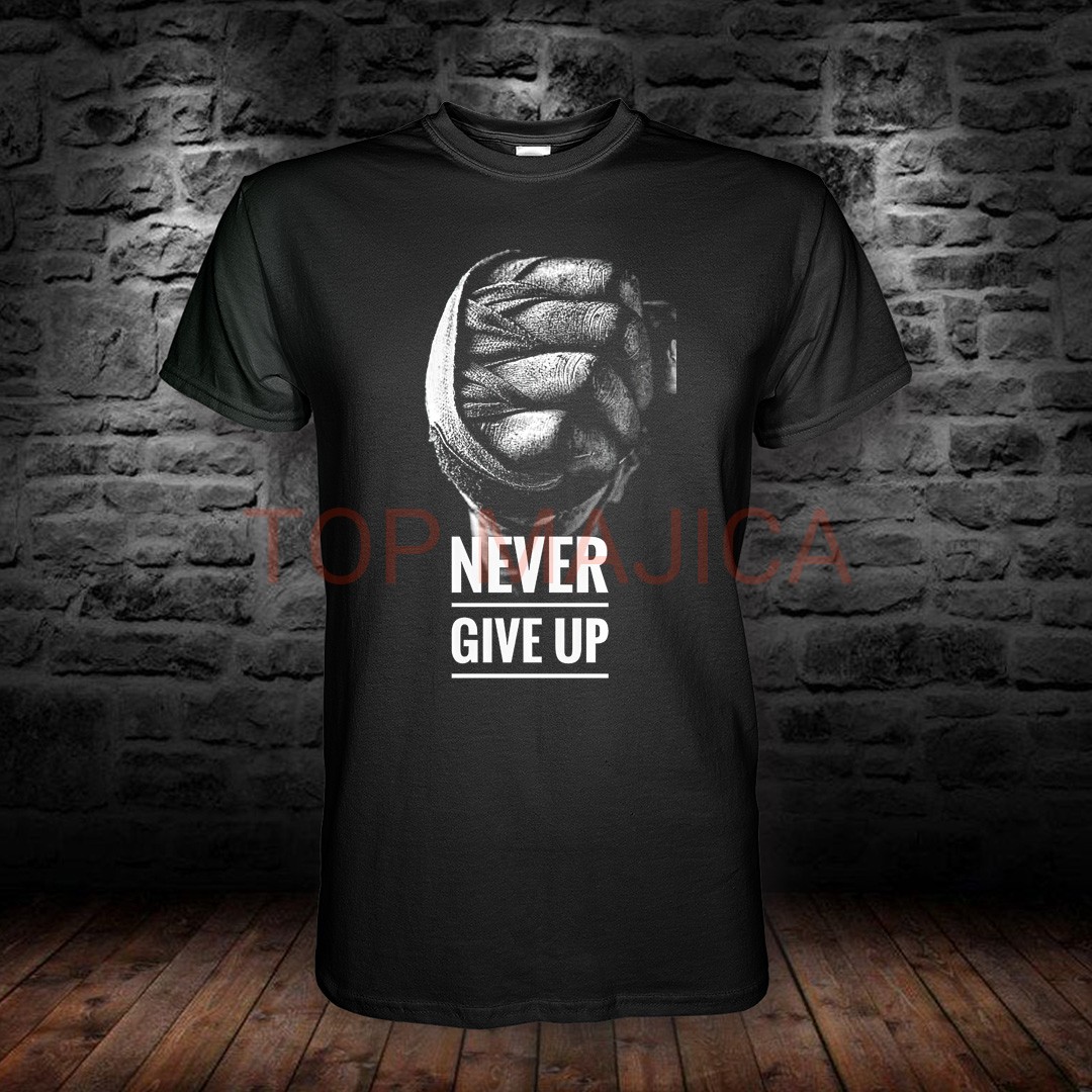 Never give up - blk never give up crna