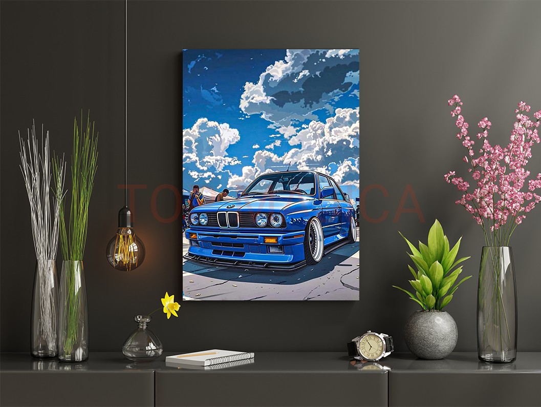BMW blue art photo - Slika BMW blue art slika