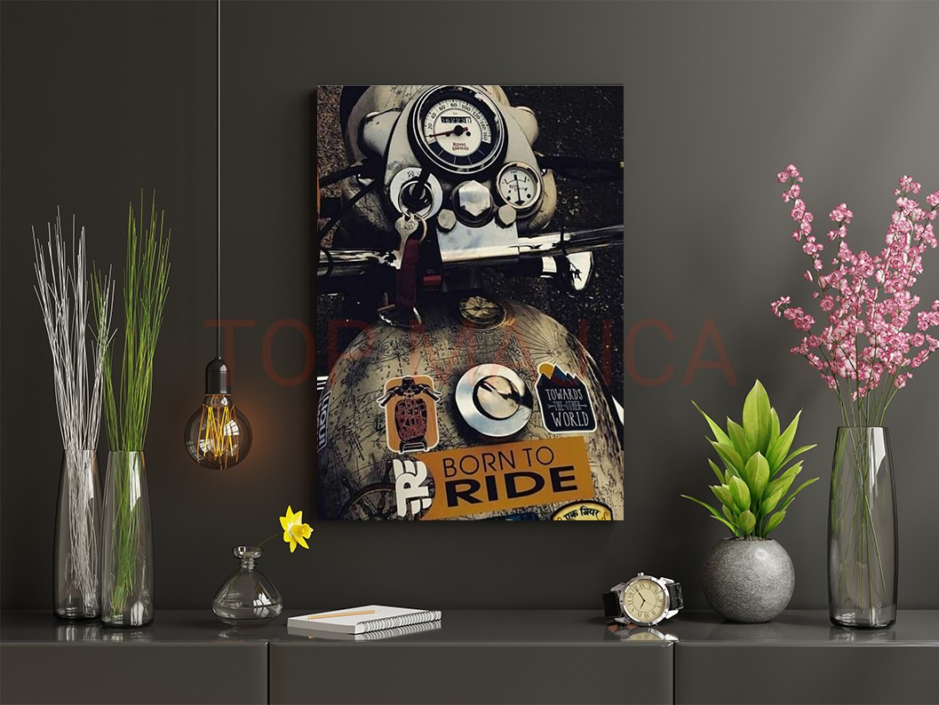 Mock up poster frame in children room,kids room,nursery mockup,b Born to ride - Slika BORN TO RIDE
