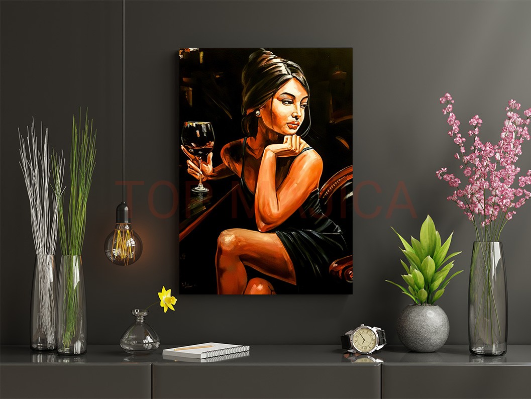 Awesome lady in pub - Slika Beautiful lady in pub slika