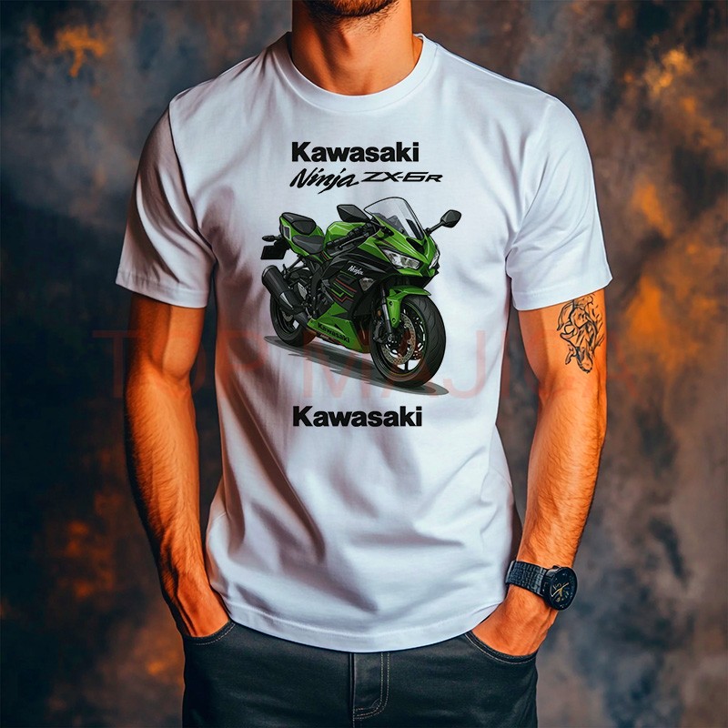 Kawasaki Ninja ZX 6R Kawasaki Ninja ZX-6R - Majica bela Kawasaki Ninja ZX 6R