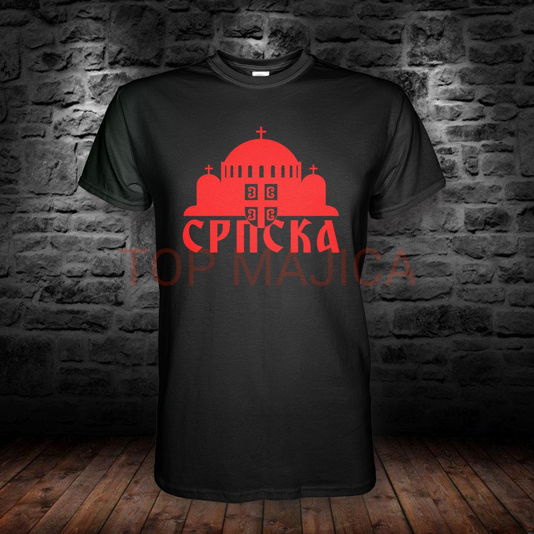 Srpska crkva crna majica SRPSKA CRKVA CRNA