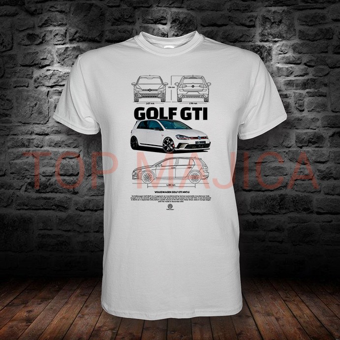 Volkswagen Golf 7 GTI - MK7 GTI White - Majica bela Volksvagen golf7 gti bela majica