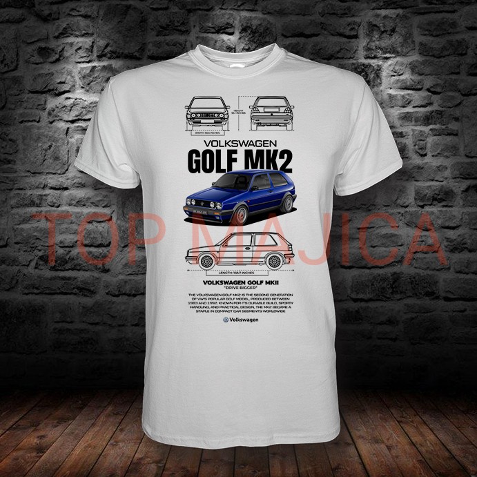 Volkswagen golf2 MK2 majica Volkswagen Golf 2 - MK2 blue Volkswagen golf2 MK2 majica
