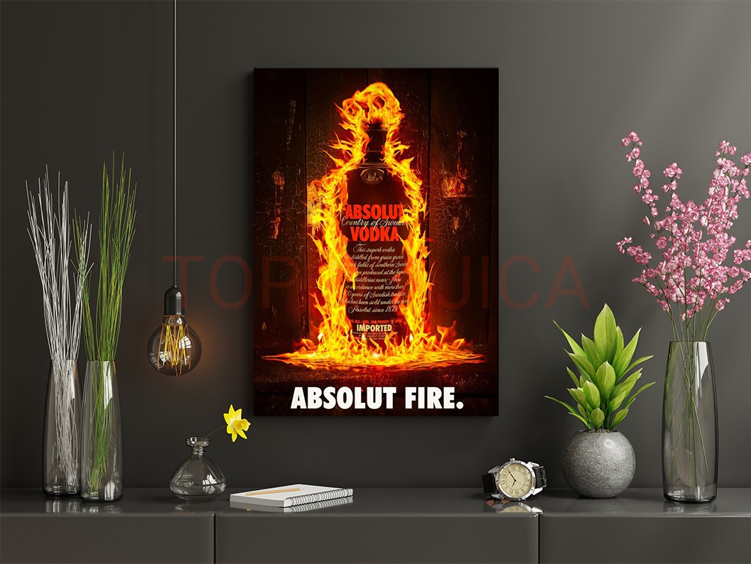 Mock up poster frame in children room,kids room,nursery mockup,b Absoluth Fire - Slika u raznim velicinama absolut fire slika
