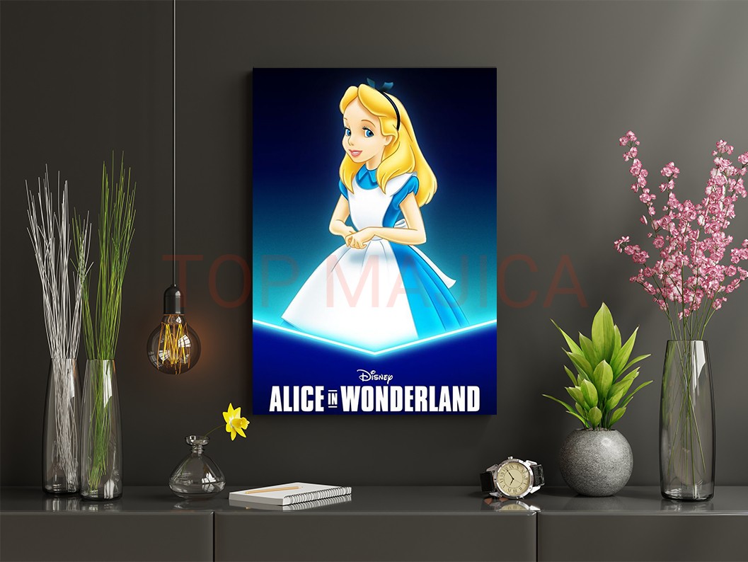 Mock up poster frame in children room,kids room,nursery mockup,b Alisa u zemlji cuda - Slika alisa u zemlji cuda slika