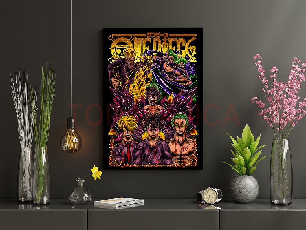 Mock up poster frame in children room,kids room,nursery mockup,b Anime slika model 5 - One Piece anime 5 photo