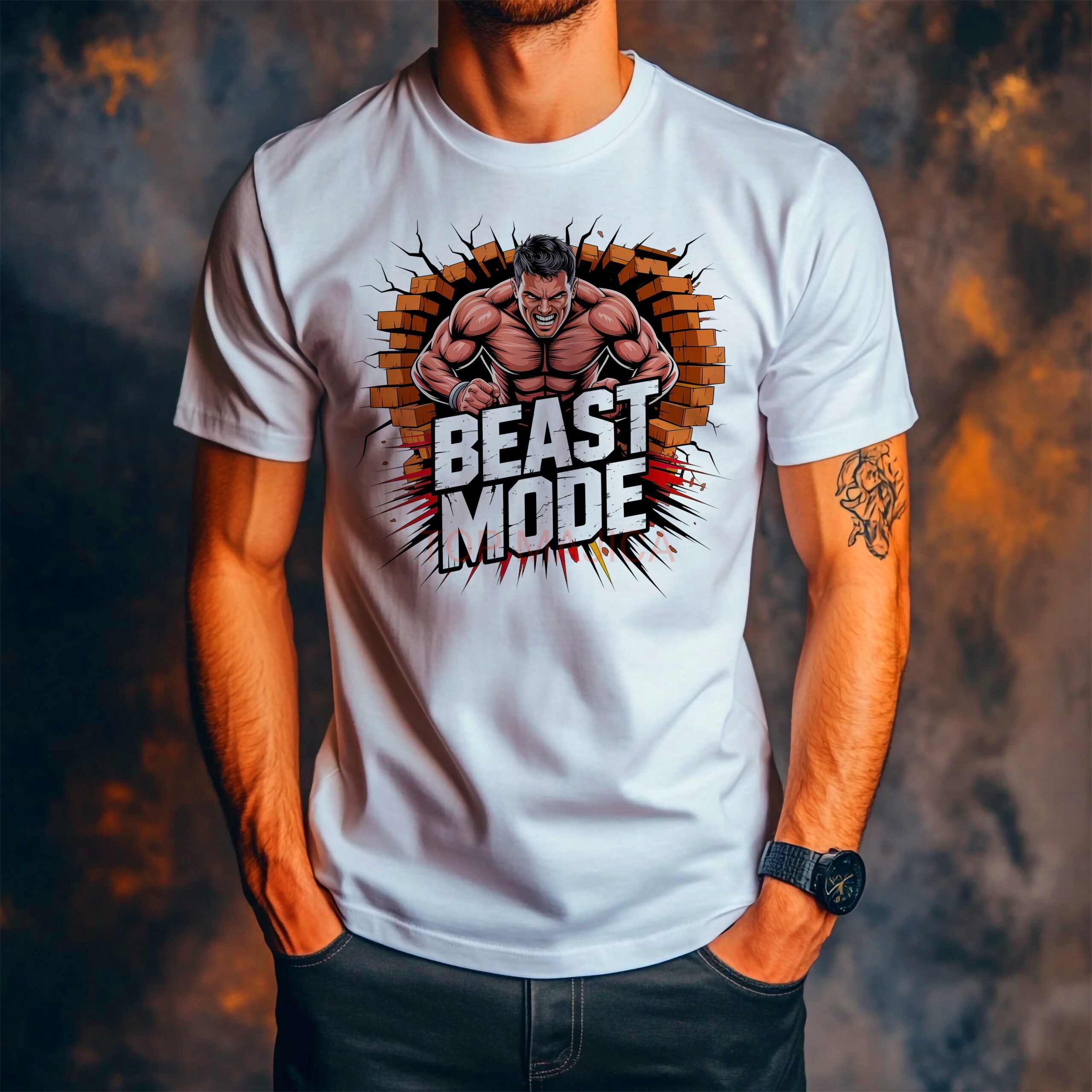 beast mode majica bela Beast Mode model 1 beast mode majica bela scaled