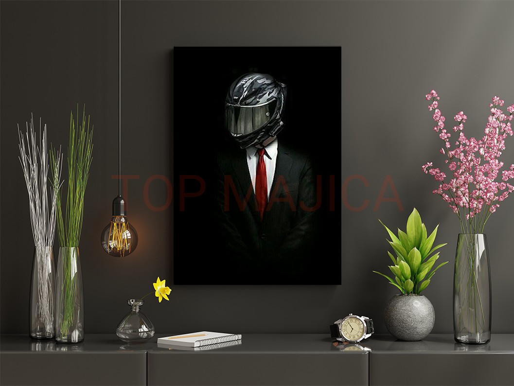 Biker i odelo - Slika biker fashion