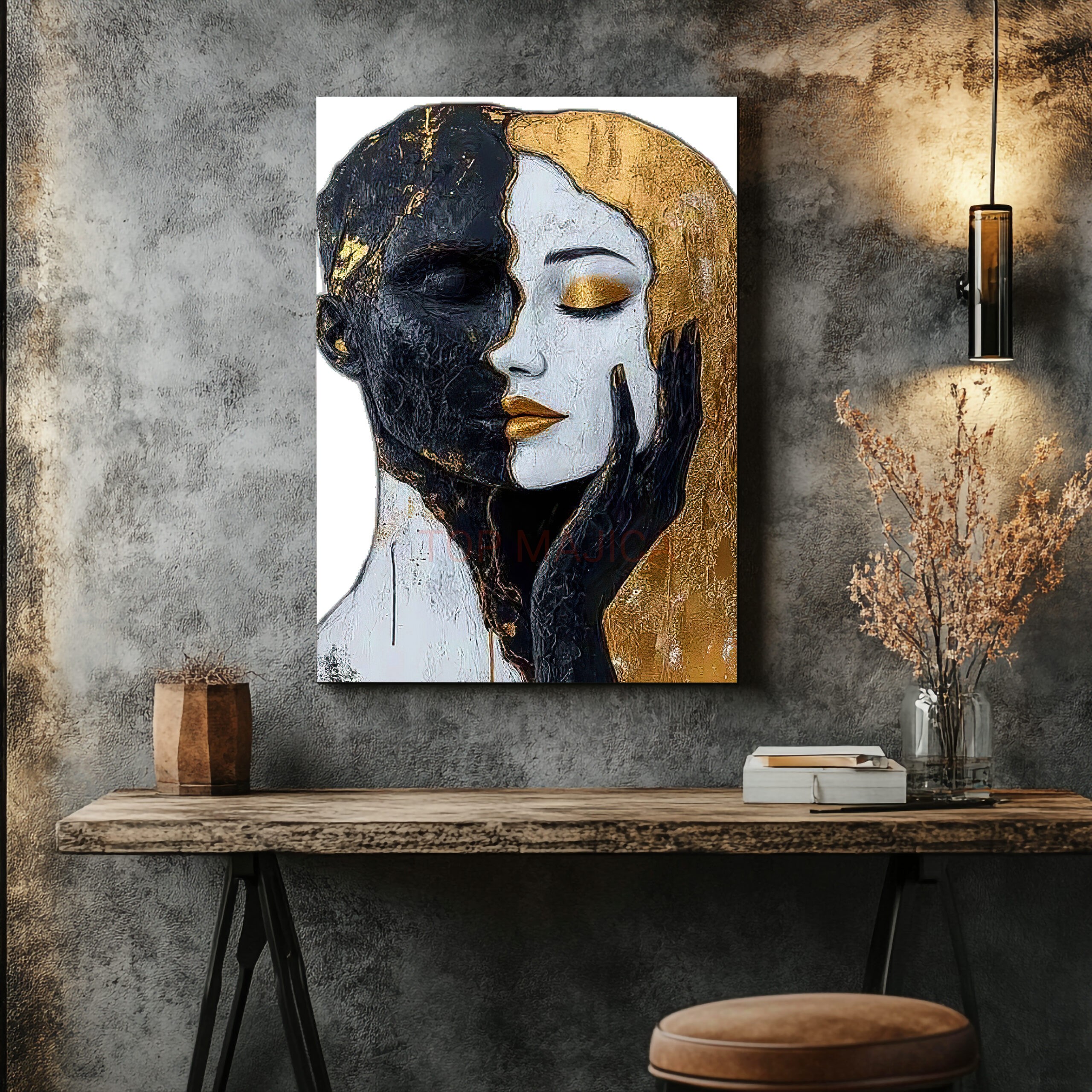 Art model 004 - Black and Gold - Slika black and gold art slika scaled