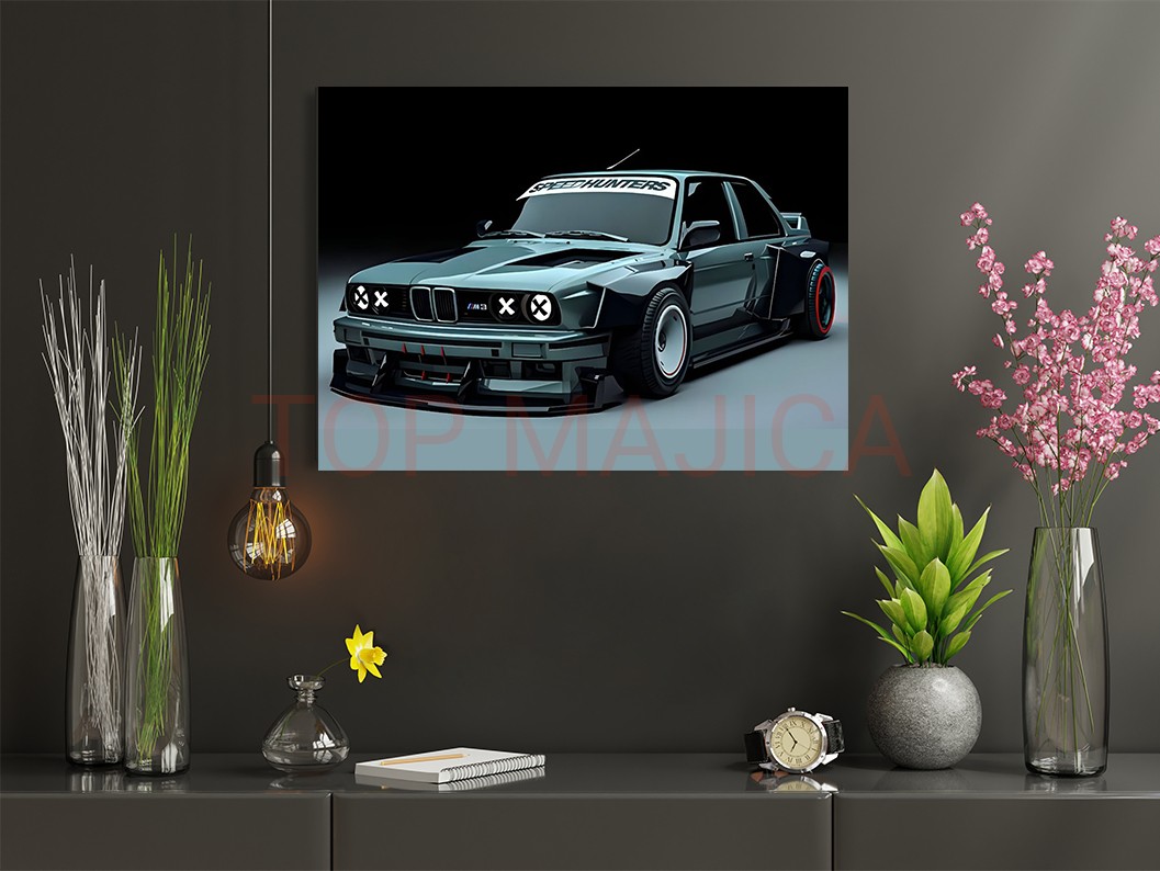 Mock up poster frame in children room,kids room,nursery mockup,b BMW M3 Speed Hunters - Slika bm m3 speed hunters slika