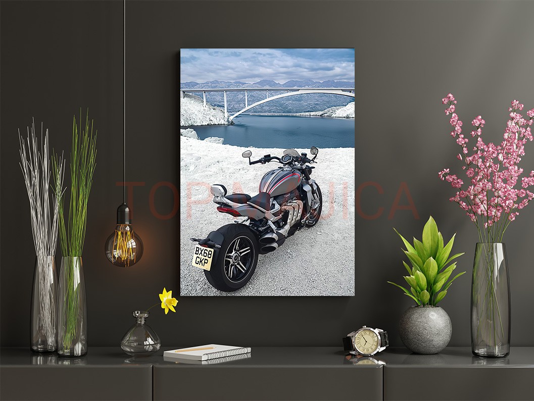Mock up poster frame in children room,kids room,nursery mockup,b Ducati and Bridge - Slika ducati and bridge