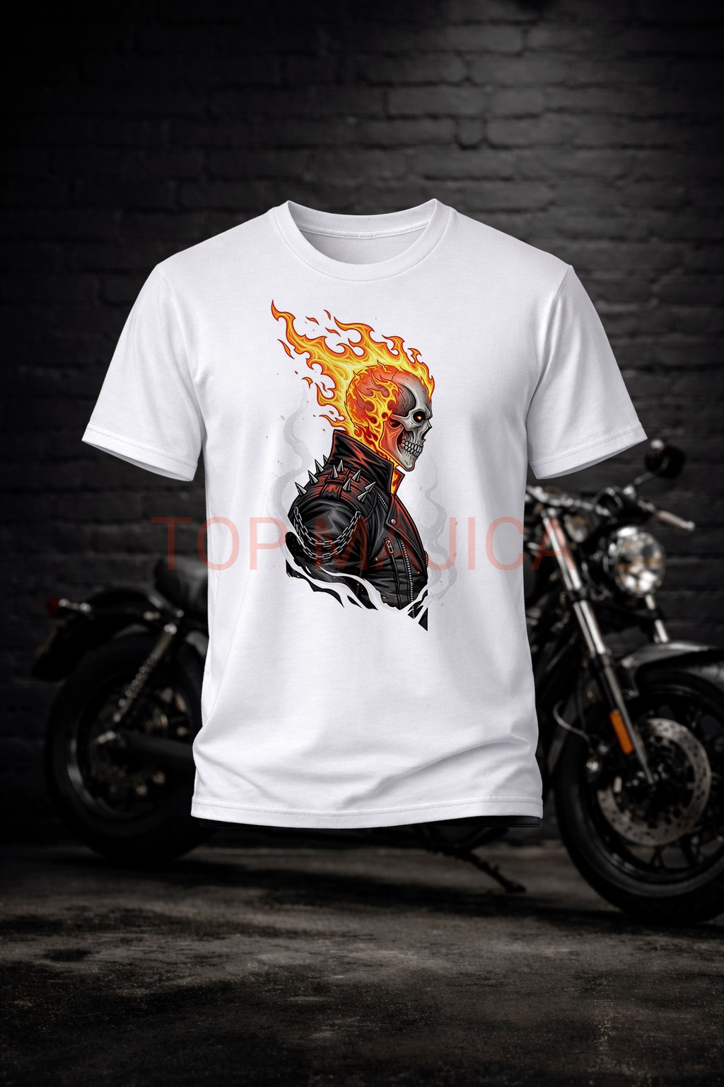 Ghost Rider majica bela ghost rider majica