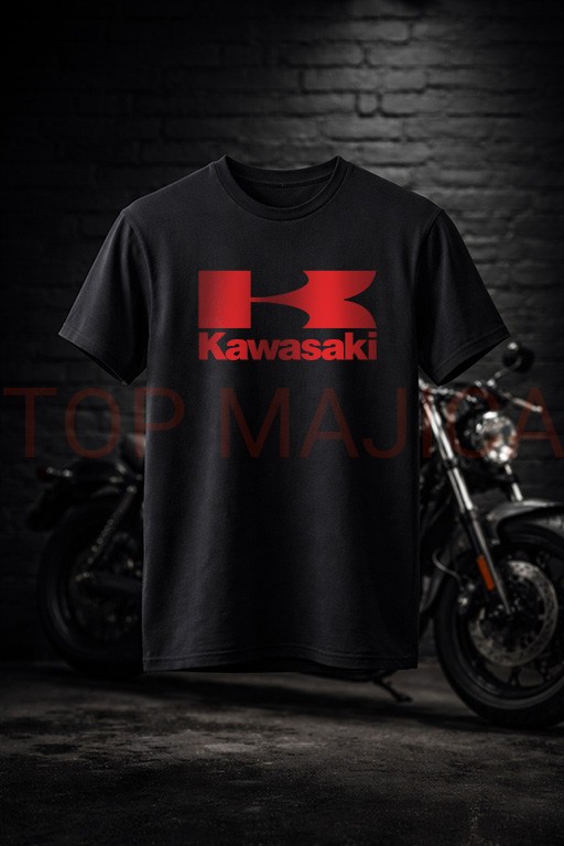 Kawasaki red logo - Majica kaw