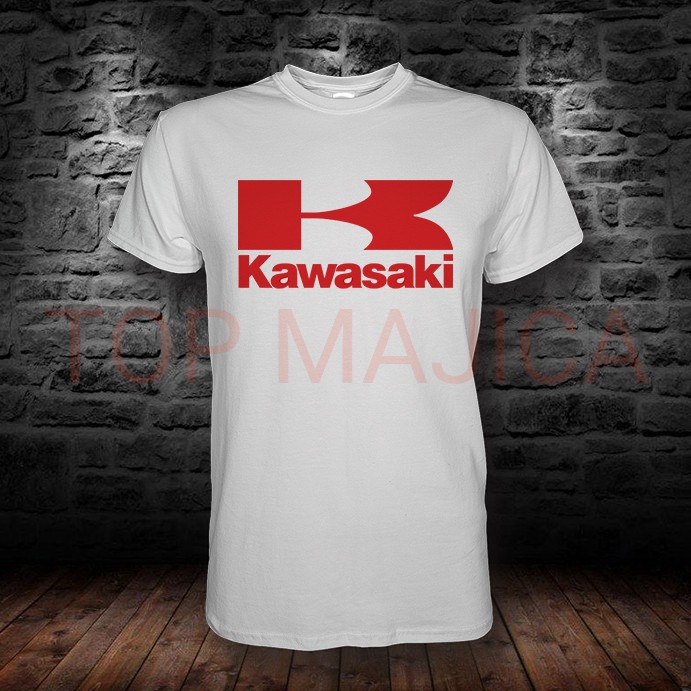 kawasaki bela majica Kawasaki logo - Majica kawasaki bela majica