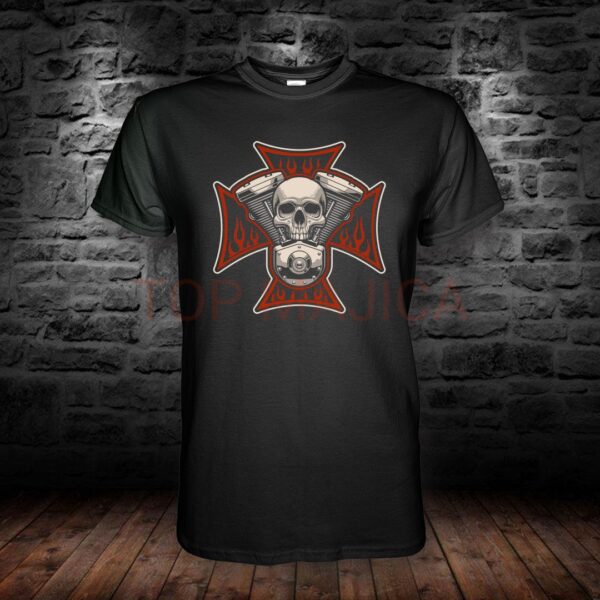 Motorcycles BLK Skull - Majica crna
