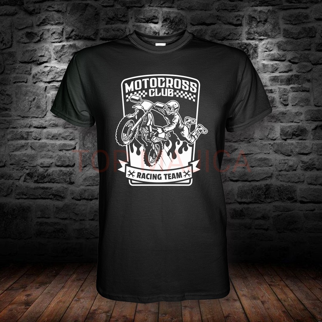Moto cross club - Majica crna moto cross club majica