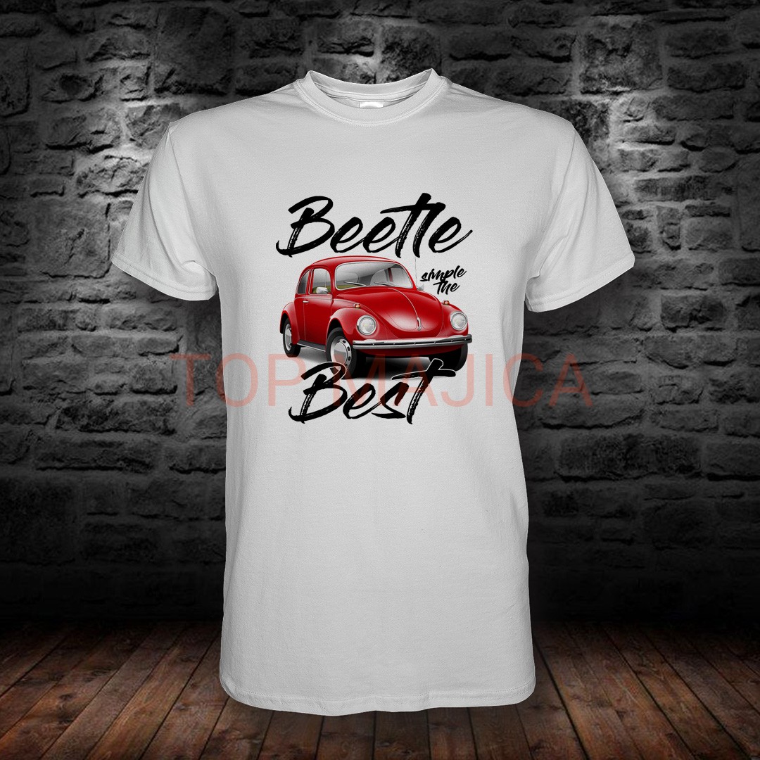Volkswagen Buba - Beetle simple the best - Majica bela volkswagen BEETLE SIMPLE THE BEST M
