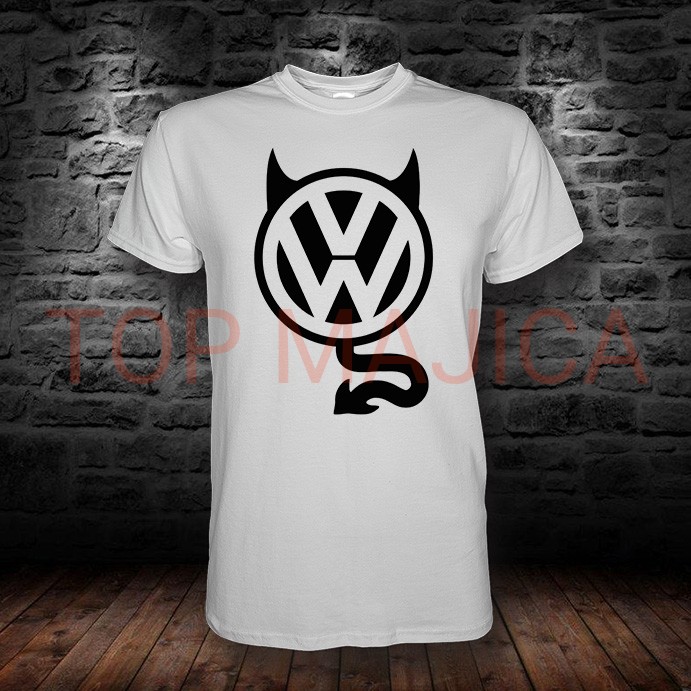 Volkswagen - Devil logo - Majica bela volkswagen devil