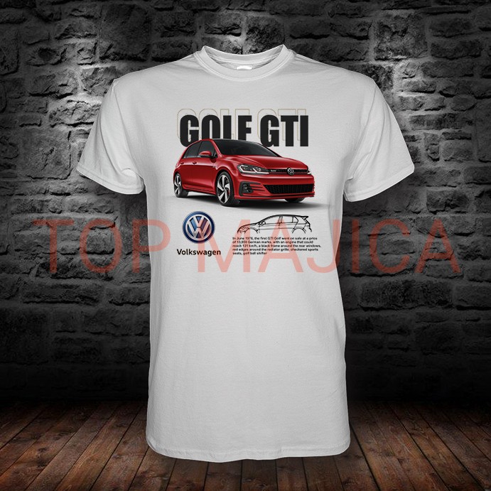 volkswagen golf 7 gti majica bela Volkswagen Golf GTI Red - Majica bela volkswagen golf 7 gti majica bela