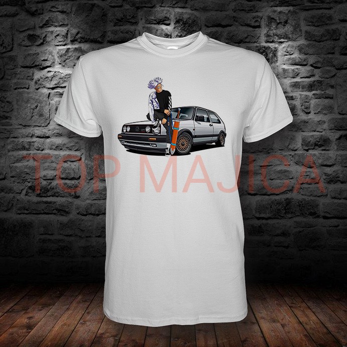 Volkswagen Golf 2 Anime edition - Majica bela vw golf 2 gti anime edition
