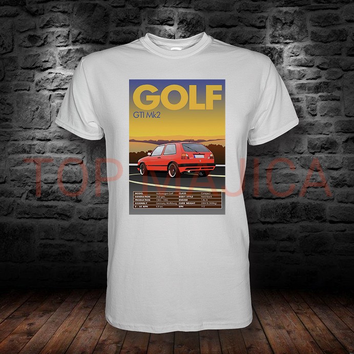 vw golf 2 gti spec bela Volkswagen Golf 2 Specification - Majica bela vw golf 2 gti spec bela