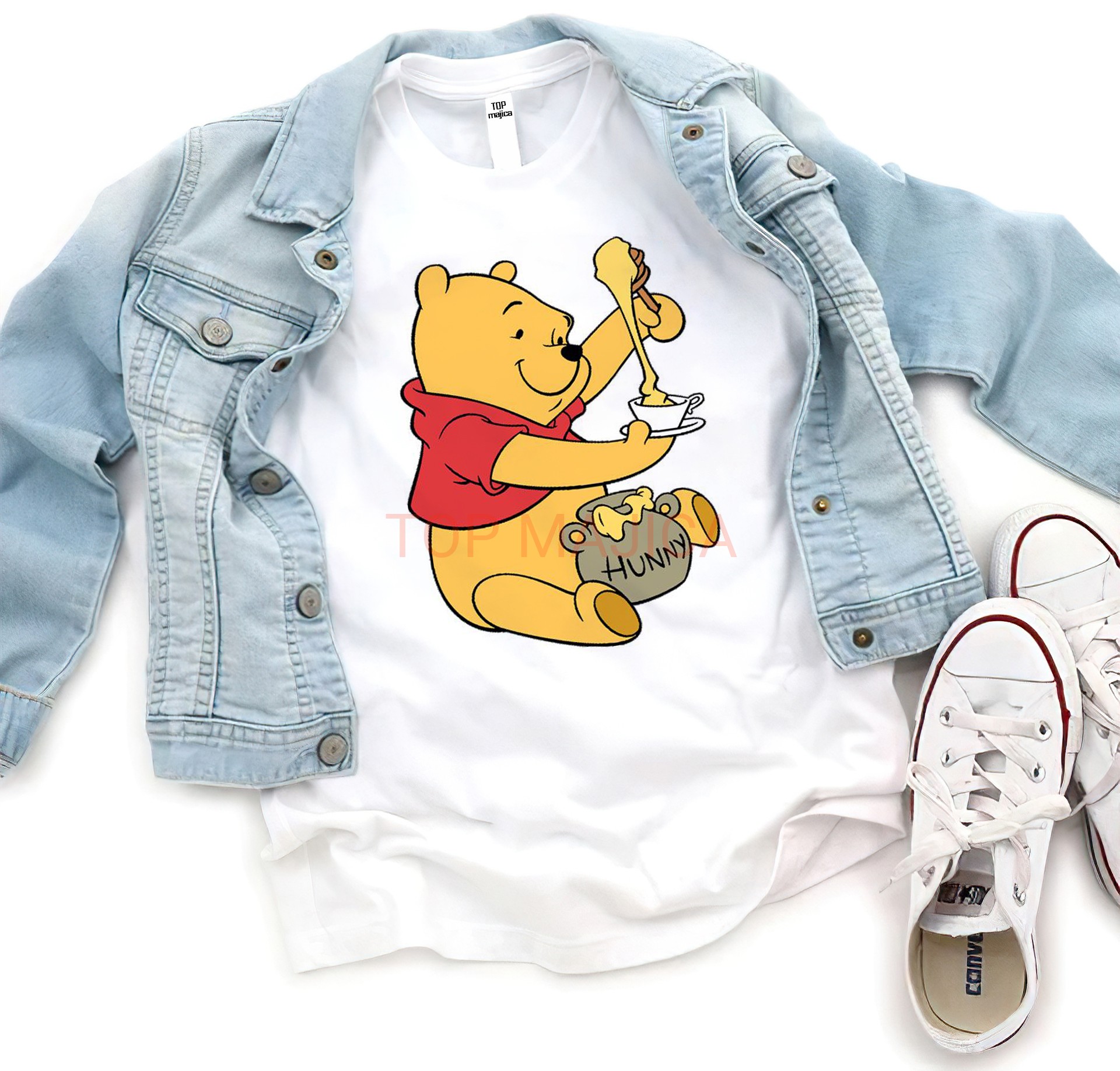 winnie kids Winnie Pooh - Vini Pu - Majica bela winnie kids