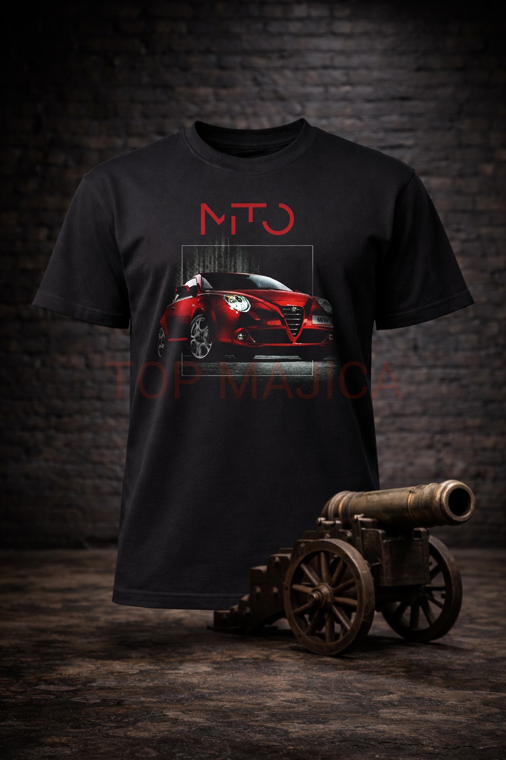 Alfa Romeo MITO - Majica crna Alfa Romeo Mito majica