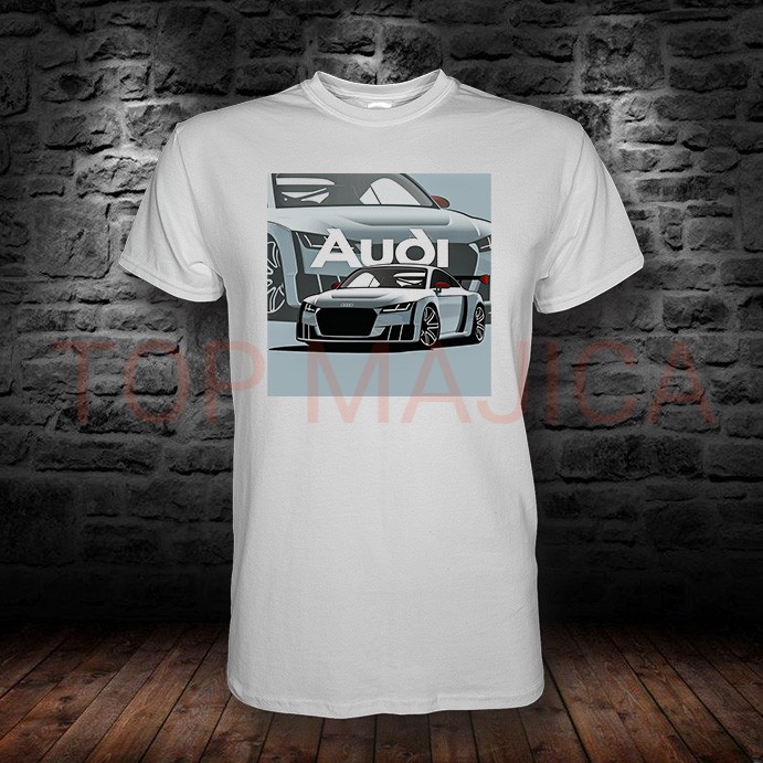 Audi TTRS bela majica Audi TTRS silver - Majica bela Audi TTRS bela majica