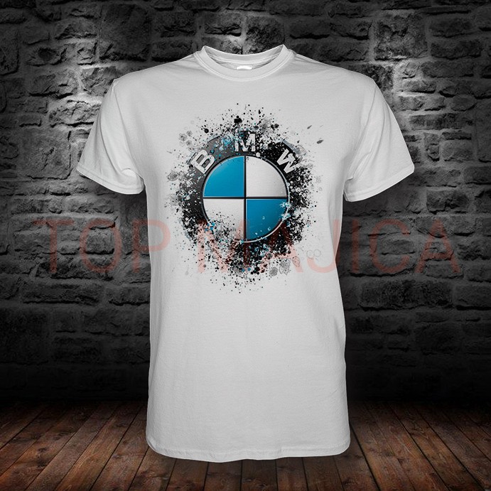 BMW BELA TOP ART MAJICA BMW logo art - Majica bela BMW BELA TOP ART MAJICA