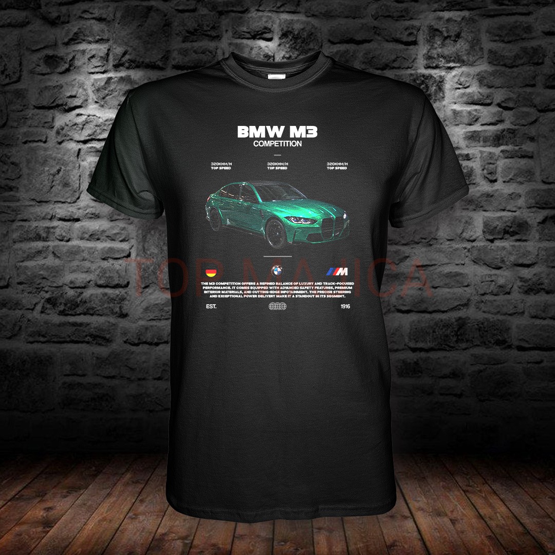 BMW M3 competition majica BMW M3 competition green - Majica crna BMW M3 competition majica