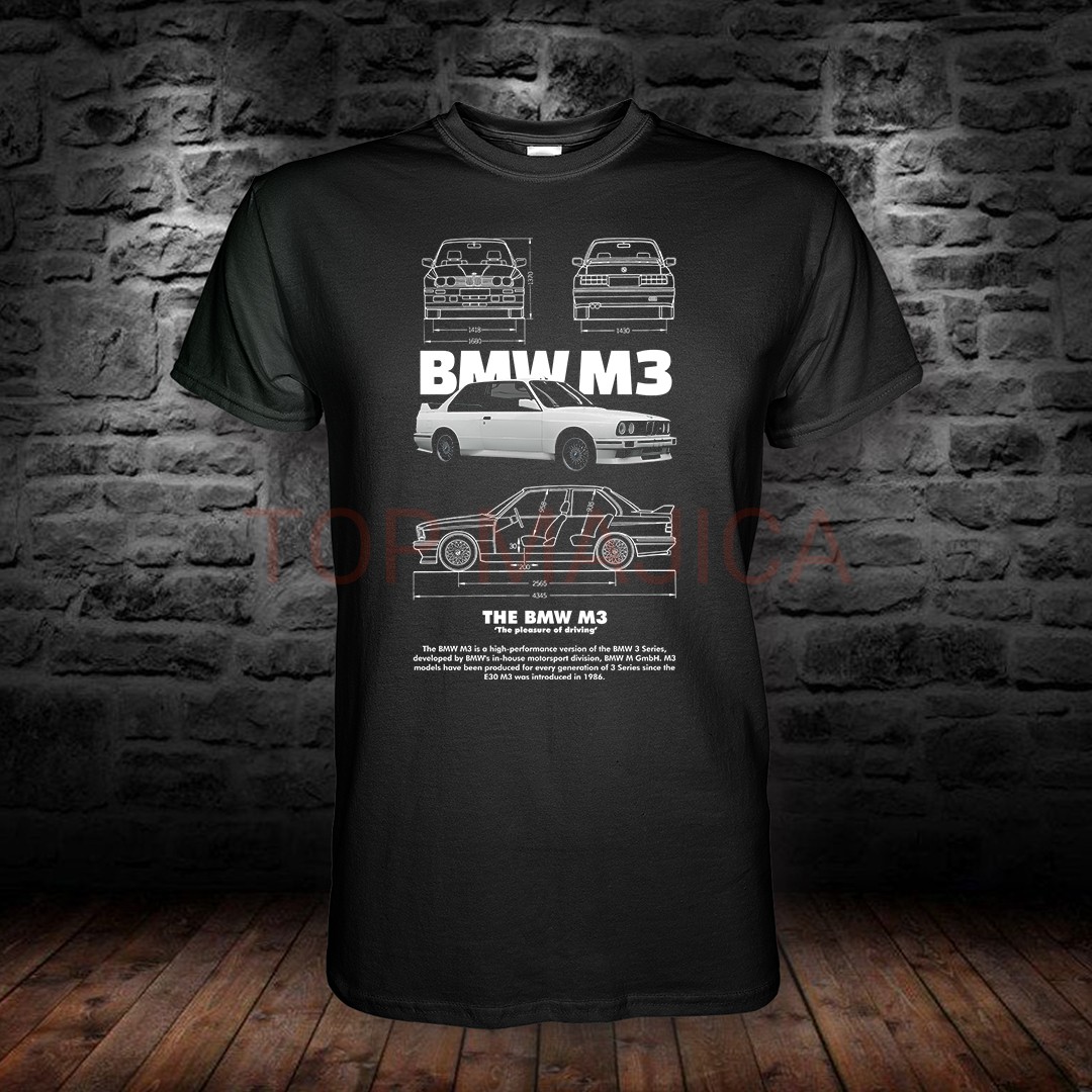 BMW M3 white - Majica crna BMW M3 white M3 majica