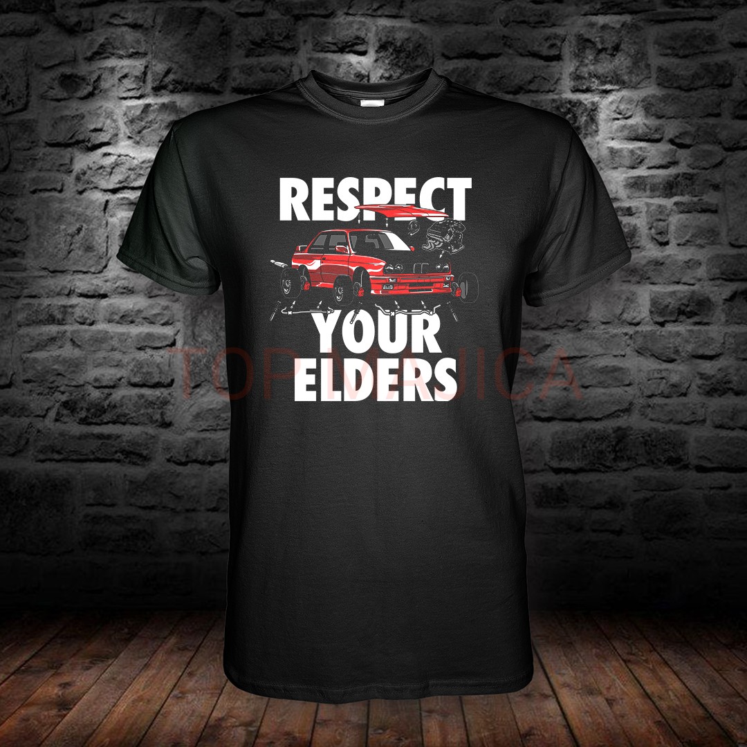 BMW parts respect majica BMW parts - respect youe elders - Majica crna BMW parts respect majica