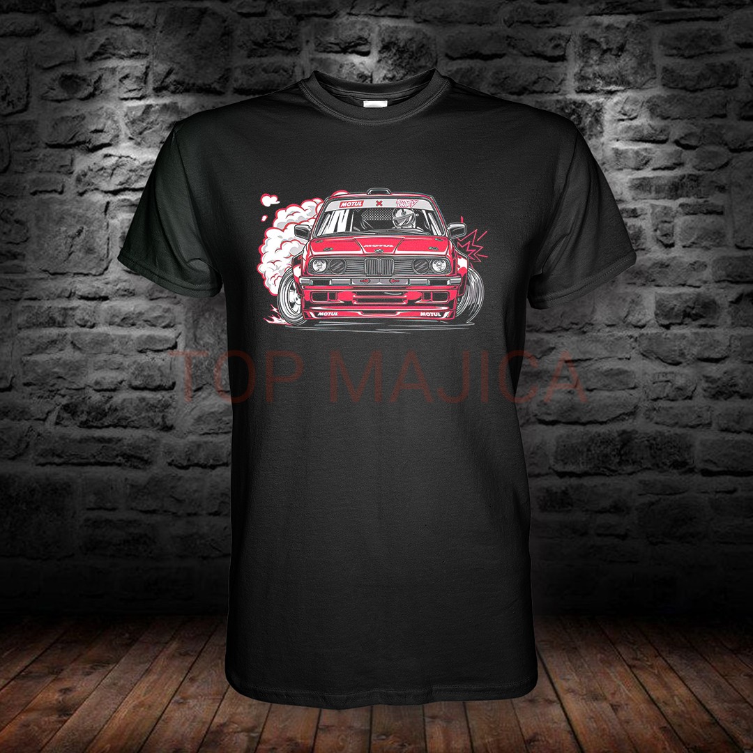 BMW smoky drift BMW red drift - Majica crna BMW smoky drift