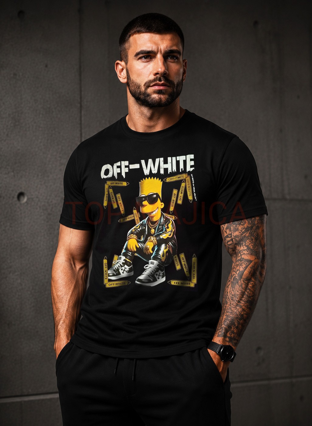 Bart Simpson OFF - Majica crna Bart Simpson OFF majica