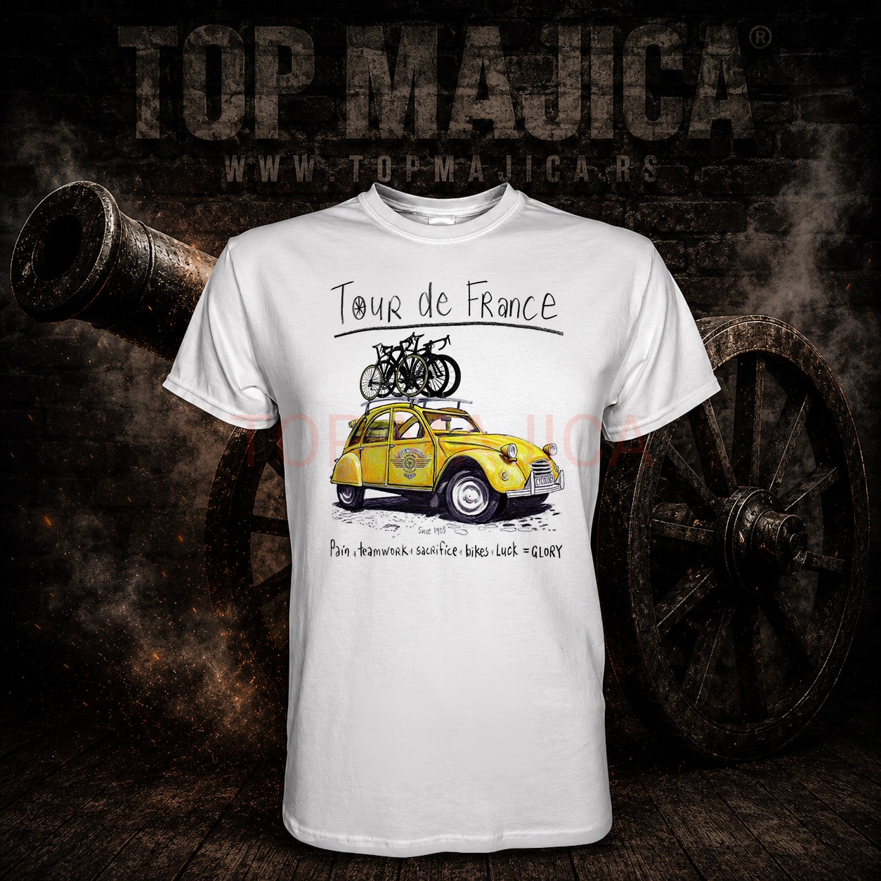 Citroen tour de France - Majica bela Citroen tour de france majica